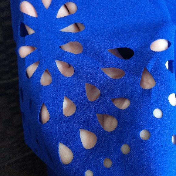 4XL(Best Fit 3X) SHEIN Cobalt Blue Cutout Dress - Picture 10 of 16